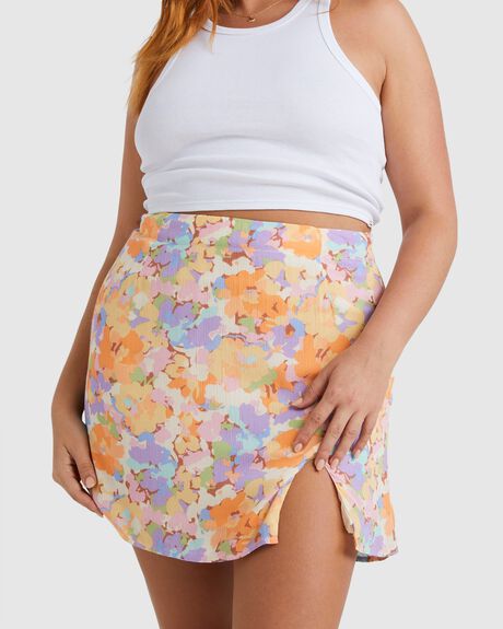 WHITE MULTI WOMENS CLOTHING BILLABONG SKIRTS - UBJWK00143-WCC0