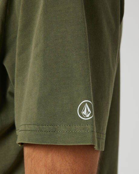 ARMY GREEN COMBO MENS CLOTHING VOLCOM BASIC TEES - A4332275ARC