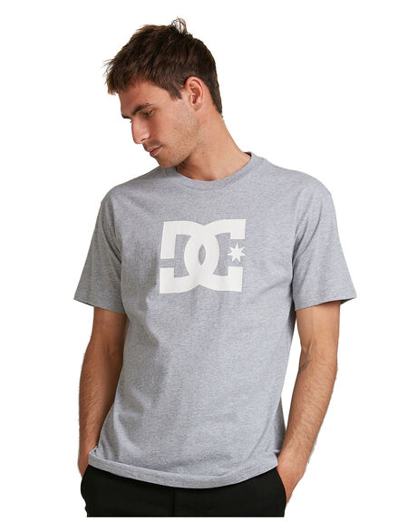 HEATHER GREY MENS CLOTHING DC SHOES GRAPHIC TEES - UDYZT03774-KNFH