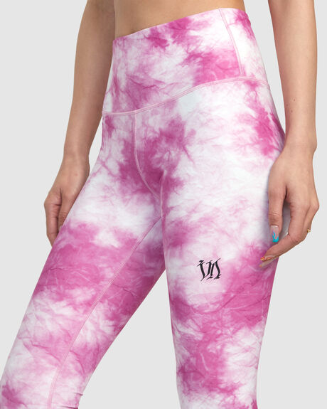ROSE PINK WOMENS ACTIVEWEAR RVCA LEGGINGS + PANTS - AVJNP00242-MGJ0