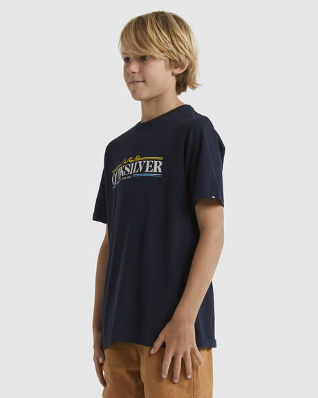 NAVY BLAZER KIDS YOUTH BOYS QUIKSILVER T-SHIRTS + SINGLETS - UQBZT03343-BYJ0