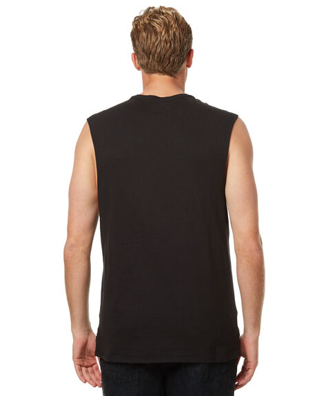 WASHED BLACK MENS CLOTHING SWELL SINGLETS - S5174274WBLK