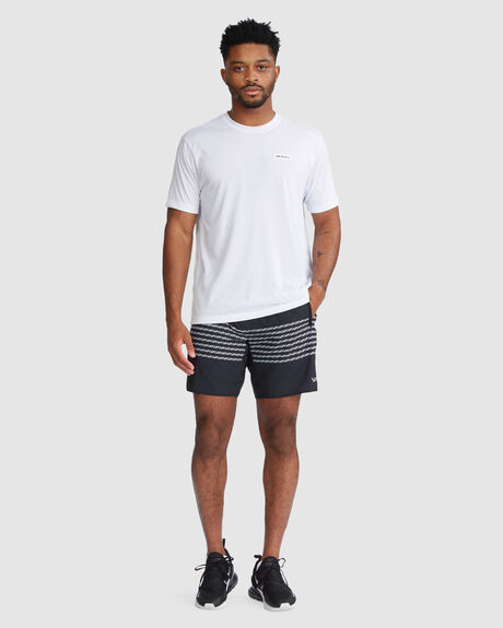 BLACK/WHITE MENS CLOTHING RVCA SHORTS - V201TRYS-BKW