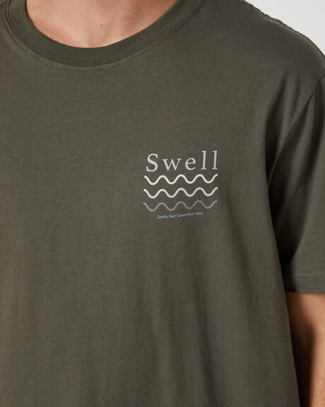 OLIVE MENS CLOTHING SWELL T-SHIRTS + SINGLETS - SWMS23228GRN