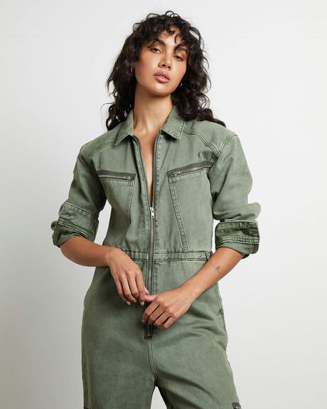 GREEN WOMENS CLOTHING INSIGHT PLAYSUITS + OVERALLS - 1000104161-GRN-XXS