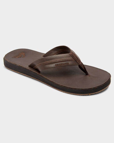 BROWN BROWN BROWN MENS FOOTWEAR QUIKSILVER SLIDES + THONGS - AQYL101088-XCCC