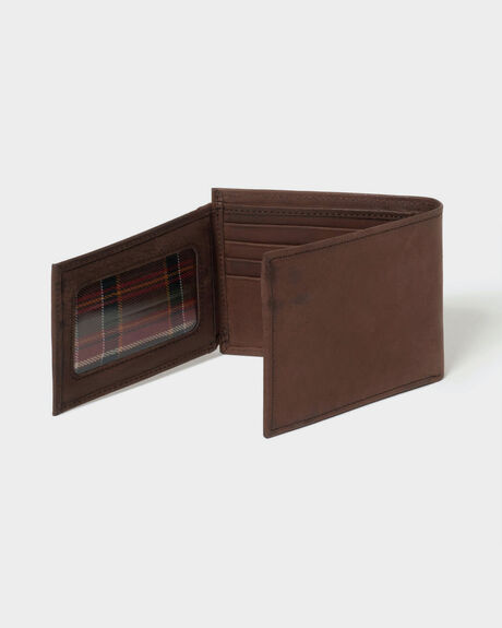 BROWN MENS ACCESSORIES STITCH AND HIDE WALLETS - MW_CASPER_BROWN