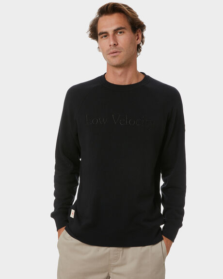 BLACK MENS CLOTHING GLOBE JUMPERS - GB02243000BLK