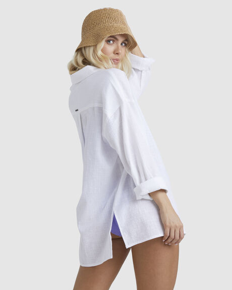 WHITE WOMENS CLOTHING BILLABONG SHIRTS - UBJX600155-WHT