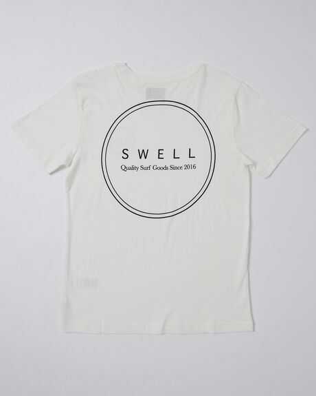WHITE KIDS YOUTH BOYS SWELL T-SHIRTS + SINGLETS - SWBS24304WHT