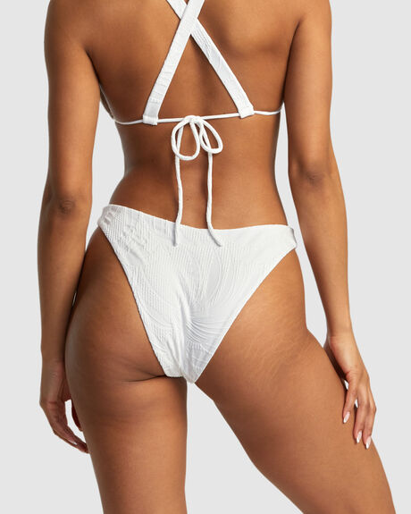 WHISPER WHITE WOMENS SWIMWEAR RVCA BIKINI BOTTOMS - AVJX400425-WPW
