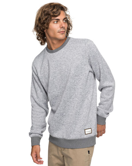 LIGHT GREY HEATHER MENS CLOTHING QUIKSILVER JUMPERS - EQYFT03773SJSH