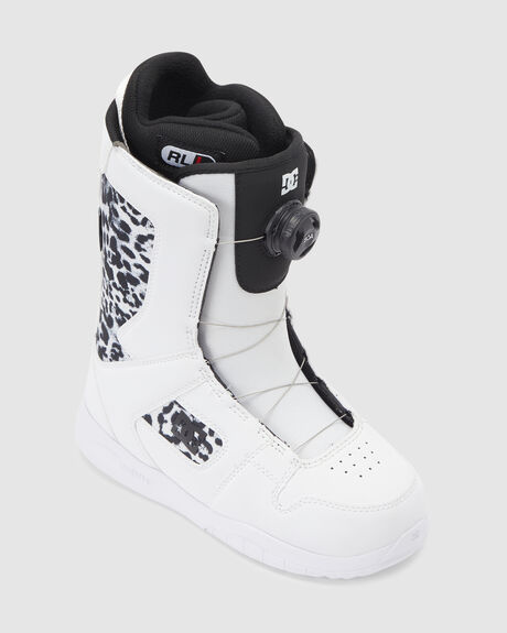 WHITE BLACK PRINT SNOW WOMENS DC SHOES SNOWBOARD BOOTS - ADJO100031-TBP