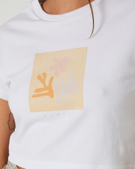 WHITE WOMENS CLOTHING RUSTY TEES - TTL1259-WHT