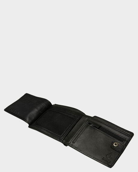 BLACK MENS ACCESSORIES VOLCOM WALLETS - D7511376BLK 