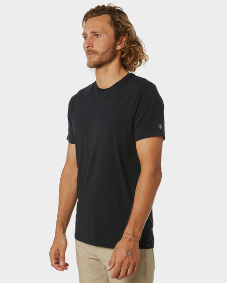 BLACK MENS CLOTHING VOLCOM T-SHIRTS + SINGLETS - A5032074BLK