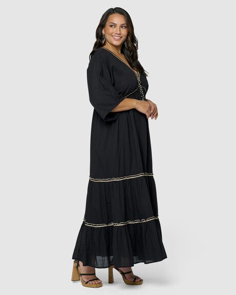 BLACK WOMENS CLOTHING THE POETIC GYPSY DRESSES - CPSS24565001-10