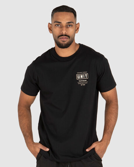 BLACK MENS CLOTHING UNIT T-SHIRTS + SINGLETS - 243110001-BLK