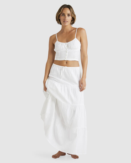 WHITE WOMENS CLOTHING BILLABONG TOPS - UBJWT00226-WHT