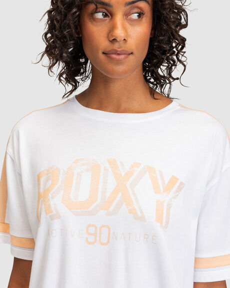 BRIGHT WHITE WOMENS CLOTHING ROXY T-SHIRTS + SINGLETS - ERJKT04120-WBB0