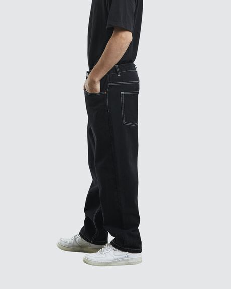 BLACK MENS CLOTHING SPENCER PROJECT JEANS - 51714300038
