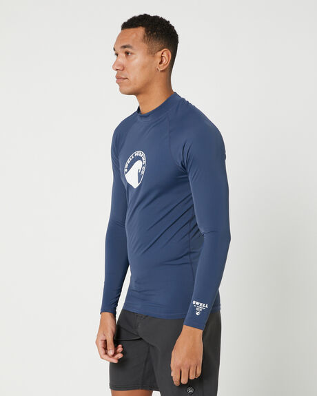 NAVY STEEL SURF MENS SWELL RASHVESTS - S5231151NVYST