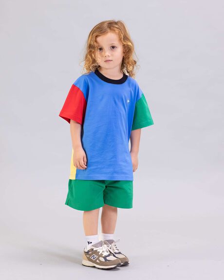 MULTI KIDS BOYS SONNIE T-SHIRTS + SINGLETS - KSHSS2432-MT-1