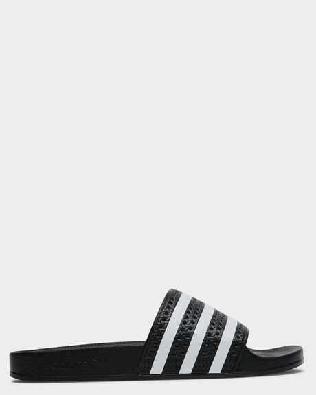 BLACK WHITE BLACK MENS FOOTWEAR ADIDAS SLIDES - 280647