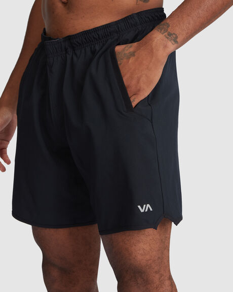 BLACK MENS CLOTHING RVCA SHORTS - V201TRYS-BLK