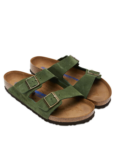 green plastic birkenstocks