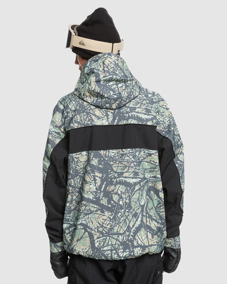 WOODLAND ABSTRACT SEA SPRAY SNOW MENS QUIKSILVER SNOW JACKET - EQYTJ03474-GLW6