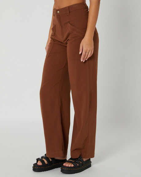 BROWN WOMENS CLOTHING RUSTY PANTS - PAL1324-BRN
