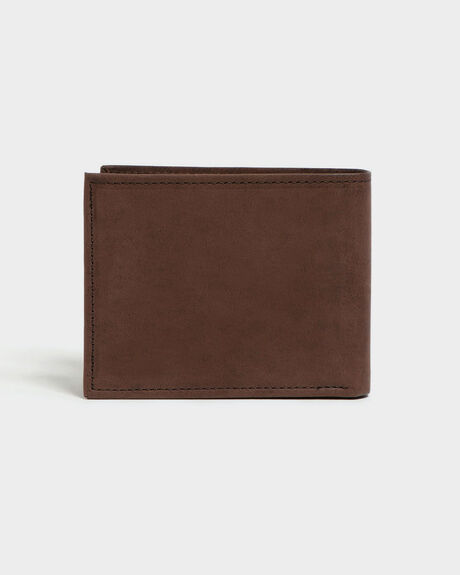 BROWN MENS ACCESSORIES STITCH AND HIDE WALLETS - MW_CASPER_BROWN