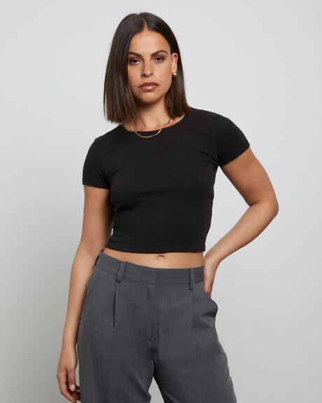 BLACK WOMENS CLOTHING GENERAL PANTS CO. BASICS T-SHIRTS + SINGLETS - 34741400022