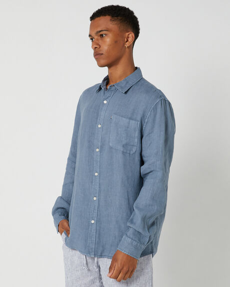 HARBOUR BLUE MENS CLOTHING ACADEMY BRAND SHIRTS - 24S801-HAR