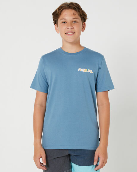 DUSTY BLUE KIDS BOYS RIP CURL TOPS - 01OBTE3458