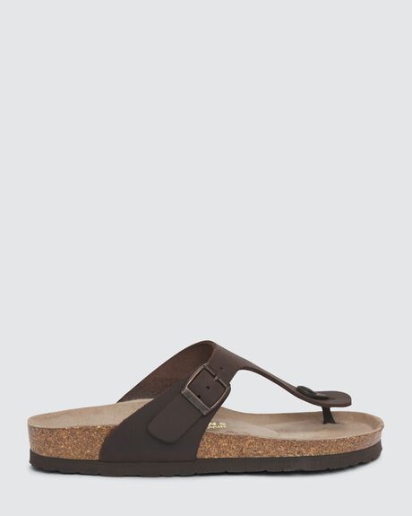 BROWN WOMENS FOOTWEAR GENUINS SLIDES + THONGS - G101111-36