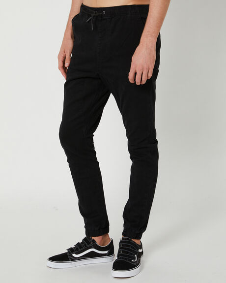 BLACK MENS CLOTHING RUSTY PANTS - PAM0690BLK