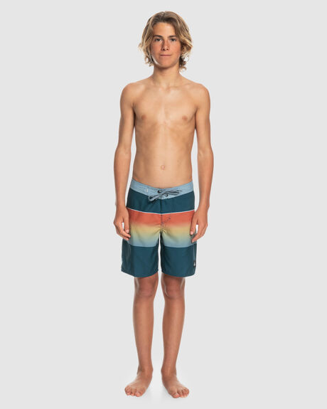 MAJOLICA BLUE KIDS BOYS QUIKSILVER BOARDSHORTS - EQBBS03653-BSM9