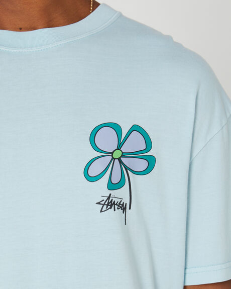 PIGMENT LIGHT BLUE MENS CLOTHING STUSSY GRAPHIC TEES - ST035010BLUE