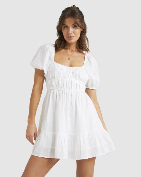 WHITE WOMENS CLOTHING BILLABONG DRESSES - UBJWD00364-WHT