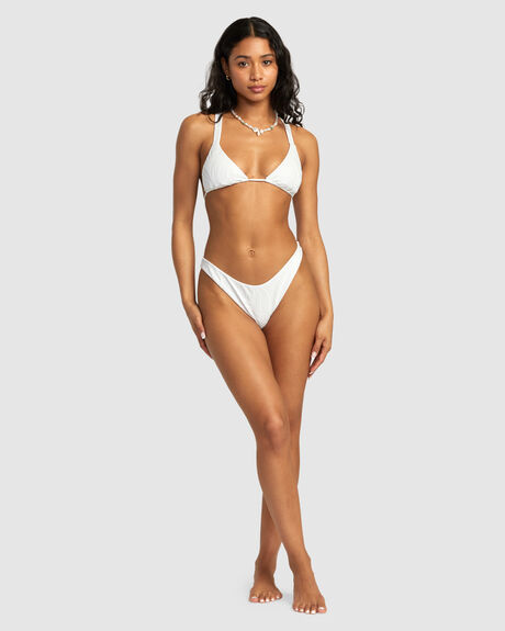 WHISPER WHITE WOMENS SWIMWEAR RVCA BIKINI BOTTOMS - AVJX400425-WPW