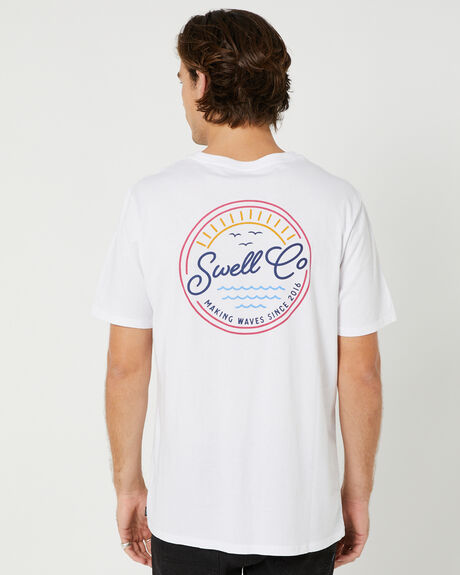 WHITE MENS CLOTHING SWELL GRAPHIC TEES - S5222002WHT