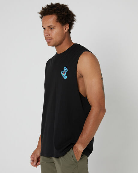 BLACK MENS CLOTHING SANTA CRUZ SINGLETS + TANKS - SM3220403BLK