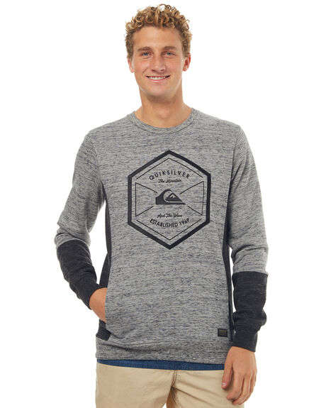 LIGHT GREY HEATHER MENS CLOTHING QUIKSILVER JUMPERS - EQYFT03719SGRH