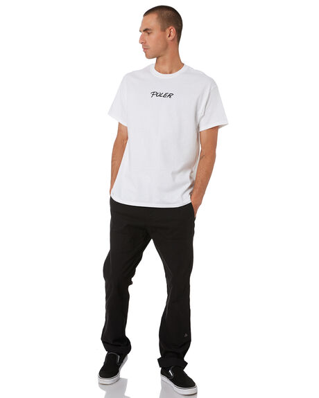 BLACK MENS CLOTHING POLER PANTS - 211APM4501-BLK