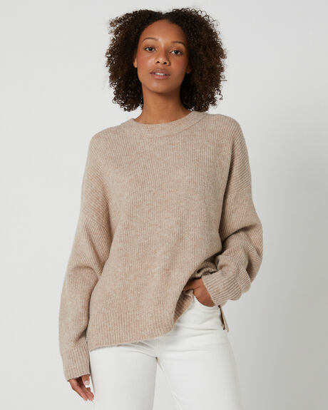 OATMEAL WOMENS CLOTHING ALL ABOUT EVE KNITS + CARDIGANS - 6437016.OAT