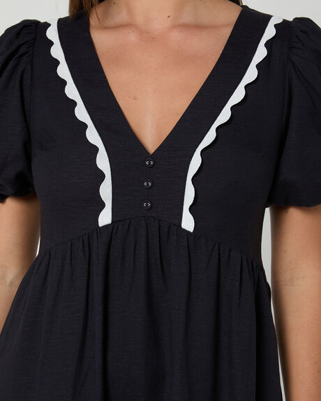 WASHED BLACK WOMENS CLOTHING MINKPINK DRESSES - MG2402669-BLACK