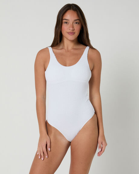 CRIMPED WHITE WOMENS SWIMWEAR ITS NOW COOL ONE PIECES - INC013CRIMPED_WHITE