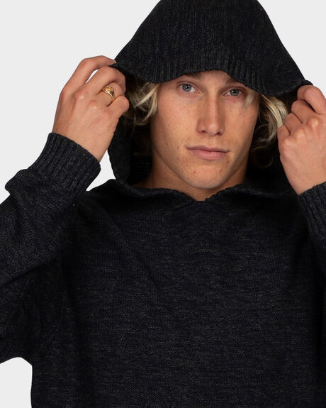 BLACK MENS CLOTHING RUSTY KNITS + CARDIGANS - W22-CKM0071-BLK-1S